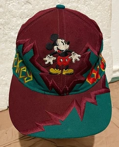 VINTAGE Jagged Edge Cap Drew Pearson 90s MICKEY MOUSE Shockwave Mickey & Co RARE - Picture 1 of 6