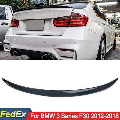 MP Style Rear Trunk Spoiler Wing Lip Carbon Look Fits BMW F30 M3 F80 2012-2018 - Image 1 of 4