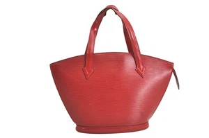 Auténtico bolso de mano Louis Vuitton Epi Saint Jacques rojo M52277 LV 4230N - Imagen 1 de 10