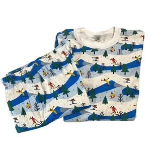 HANNA ANDERSSON Erwachsene Urlaub Long John Pyjama Set im Skipistenmuster Größe XL - Bild 1 von 7