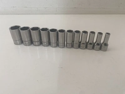 Snap on Tools 1/4” Semi Deep Metric Socket Set 5-15mm Flank Drive 12pc 112TMMSY - Image 1 of 4