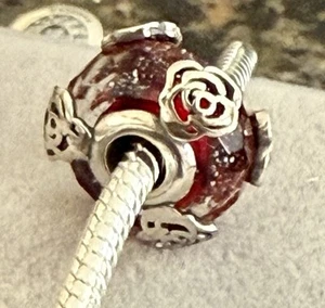 Red Murano charm For necklaceBracelet mom gift - Picture 1 of 8