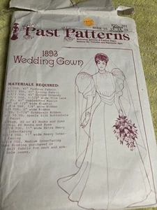 Patrón de costura 1893 vestido de novia vestido de día vestido victoriano de Past Patterns - Imagen 1 de 2