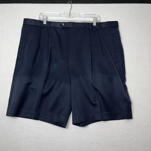 Cutter Buck Dress Shorts Men Size 42 Navy Pleated Golf Work Play - Picture 1 of 8