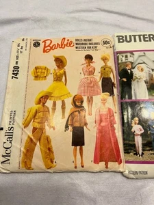 7430 McCall's 11-1/2" Puppenkleidung Barbie Ken Western + Butterick 3569 Muster - Bild 1 von 7
