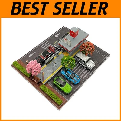 Витрина со светодиодной подсветкой масштаб 1:64 с живописной сценой подземной парковки - Изображение 1 из 4