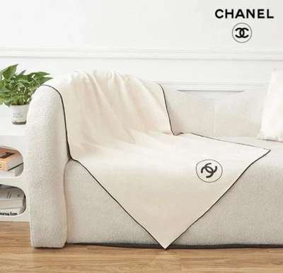 *NEW* CHANEL Beaute, CC Logo Travel Throw Blanket no box but with Pouch! GWP - Image 1 of 2