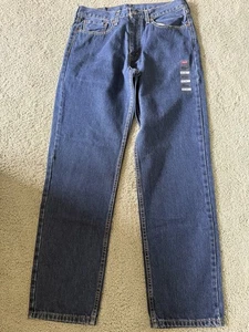 NEW Men's Levi's Strauss 550 Relaxed Fit Tapered Leg Jeans 32X32 Dark Blue HAV2 - Picture 1 of 14