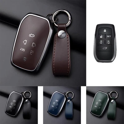 Funda protectora de cuero de aleación para llavero de coche para Toyota Previa Trd Alphard 2015-2016 Foto 1 de 4