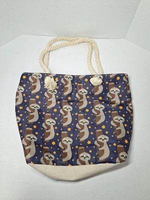 Sloth Tote, Nylon/canvas, Rope Handles, Multicolored, Large - Image 1 of 4