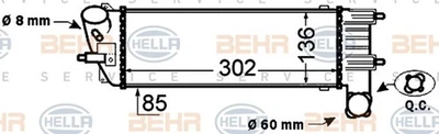Ladeluftkühler BEHR HELLA SERVICE 8ML 376 776-231 für PEUGEOT 406 8B Break 8E 9D - Bild 1 von 4