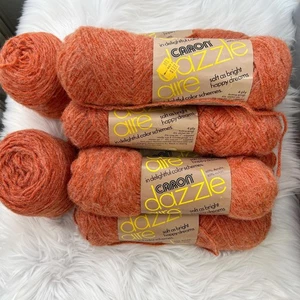 8 + 2 skeins NWT Caron - Dazzle Aire Rust orange acrylic nylon 4 ply yarn  - Picture 1 of 6