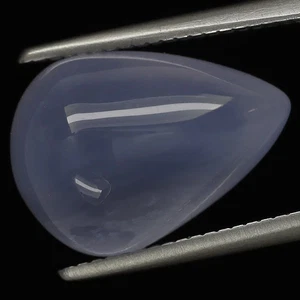 4.94ct t.w 11.7x8.4mm Tear Drop Natural Untreated Purple Chalcedony, Africa - Picture 1 of 4