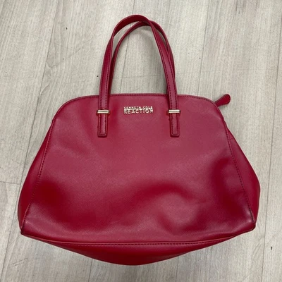 Kenneth Cole 反应单肩包红色人造皮革金色闪亮 — 第 1/4 张图片