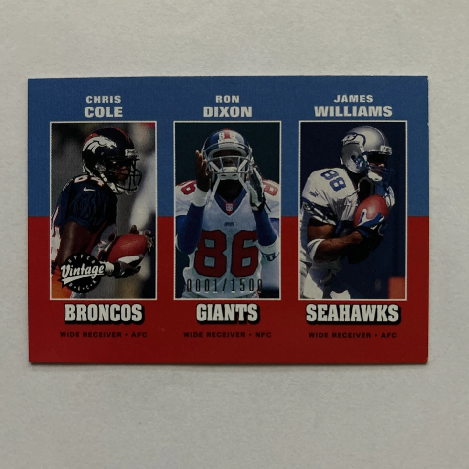 Chris Cole Ron Dixon James Williams 2000 Vintage Preview /1500 #38 Rookie RC - Image 1 of 2