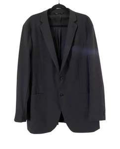 Sene Jacket Mens 52 Regular Black 2 Button Blazer Custom Made Workwear Travel - Picture 1 of 7