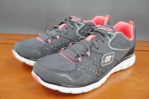Zapatos Skechers Front Row para mujer 8,5 gris malla con cordones bajos zapatillas cómodas - Imagen 1 de 11
