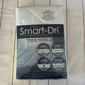 Smart-Dri by Living Textiles Waterproof Fitted Crib Mattress Protector NEW - Picture 1 of 6