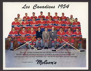 1954 MOLSON MONTREAL CANADIENS 8''x10" Team Photo, VG 27408 - Picture 1 of 2