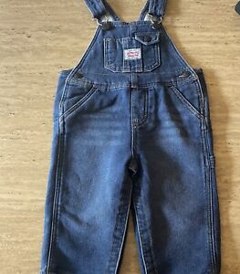 Levi's Size 18M Denim Bib Overalls Blue Jean Pants Unisex Girls Boys