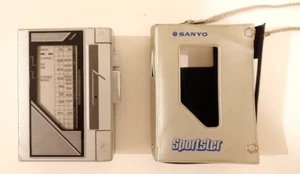 Sanyo M-G34DT FM/AM Portable Cassette Player Silver with case Tested Working - Bild 1 von 15