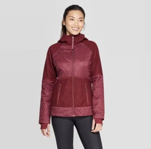Women's Hybrid Quilted Jacket - C9 Champion (Burgundy, Large) - Picture 1 of 2
