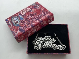 Harley Quinn “Daddy’s Lil Monster” Necklace - Suicide Squad by Qmx New in Box s1 - Picture 1 of 5