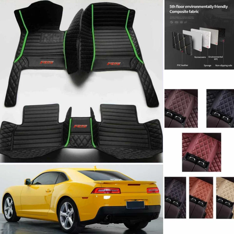 For Fit Chevrolet Camaro RS 2010-2025 Car Floor Mats All Weather Full Surrounded Foto 1 de 4