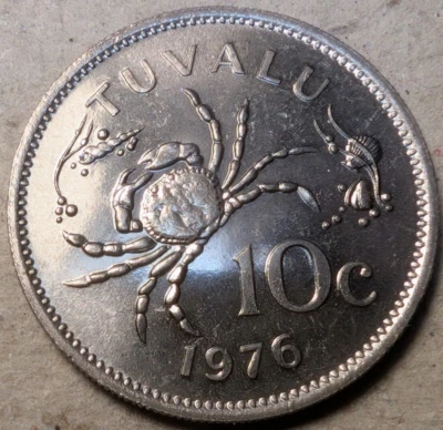 Tuvalu 10 cents 1976 - Image 1 of 2