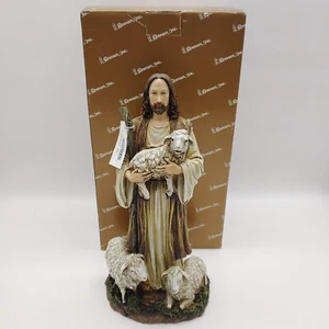 Román #45687 12" Buen Pastor con Lámpara/Ovejas Estatuilla 2004 NUEVO - Caja Abierta - Imagen 1 de 17
