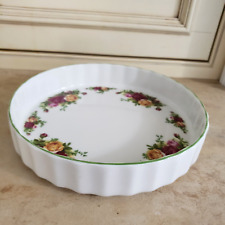 NEW NWT "ROYAL ALBERT OLD COUNTRY ROSES" 8.5" QUICHE DISH BAKER BAKING