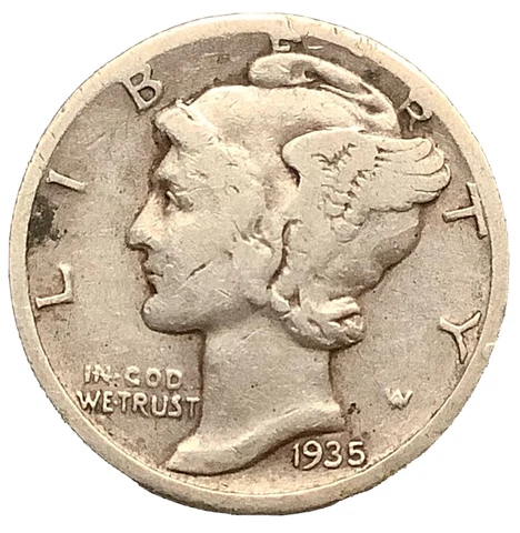 1935-S Mercury Dime (Winged Liberty Head) - A761 Cover