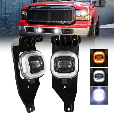 For Ford F250 F350 F450 F550 Super Duty 2005-2007 LED Fog Lights DRL Turn Lamps - Image 1 of 4