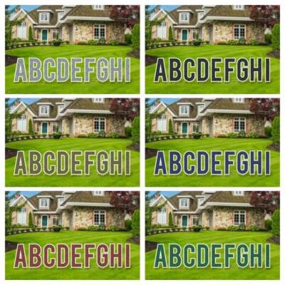 "Letras de letrero de patio alfabeto de 18"", fuente Bebas, tarjeta de visita de 26 piezas de patio, 52 estacas" Foto 1 de 4