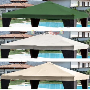 TOP TELO DI COPERTURA RICAMBIO PER GAZEBO 3X3 - 3X4 MT COLORE BIANCO ECRU VERDE - Imagen 1 de 2
