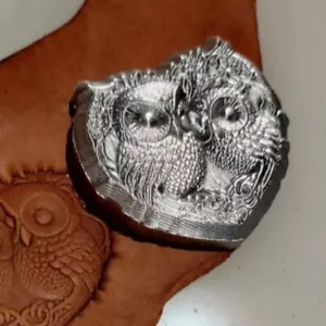 3D Eule Logo Design Zum Selbermachen Leder Stempel Prägeform Aluminiumlegierung Schnitzwerkzeuge - Bild 1 von 3
