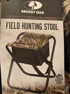 NEW Mossy Oak Foldable Field Hunting Stool; Underseat Storage 225lbs Capacity - Picture 1 of 4