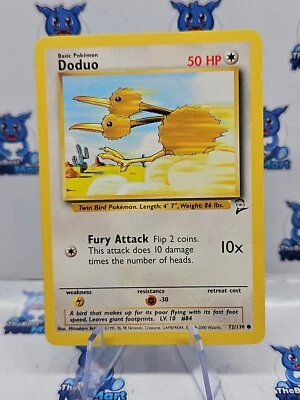 Pokemon Doduo - 72/130 - Base Set 2 MP  - Image 1 of 3