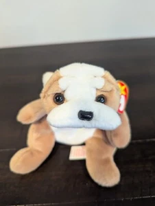Ty Beanie Baby Wrinkles the Dog (1996) - guter Zustand mit Etikett - Bild 1 von 5