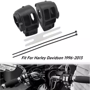 Black Handlebar Hand Control Switch Housing Cover kit For Harley Touring 96-13 - Picture 1 of 12