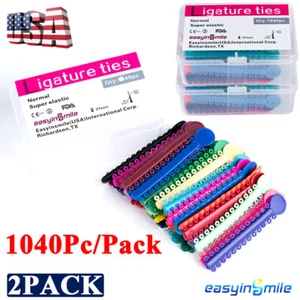 2040Pcs Orthodontic Elastic Ligature Ties Rubber Power Bands for brackets Braces - Picture 1 of 12