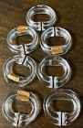 Vintage 7 Piece Hand Made Avitra Crystal Round Napkin Rings Holders Hungary