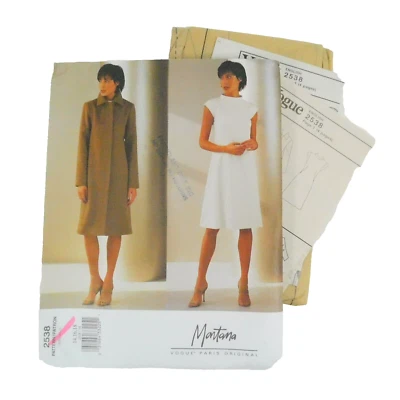 Vogue 2538 Misses Coat Dress Pattern Size 14-18 Uncut Button Fly Minimalist - Image 1 of 4
