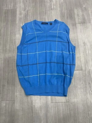 Cárdigan Carnoustie Chaleco de Golf Suéter Para Hombre Talla XL Azul A Cuadros Foto 1 de 3