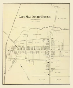 1878 Karte von Cape May Court House New Jersey - Bild 1 von 4