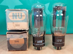 Pair of National Union 5U4G NOS NIB Hanging Filament Vacuum Tubes - Picture 1 of 8