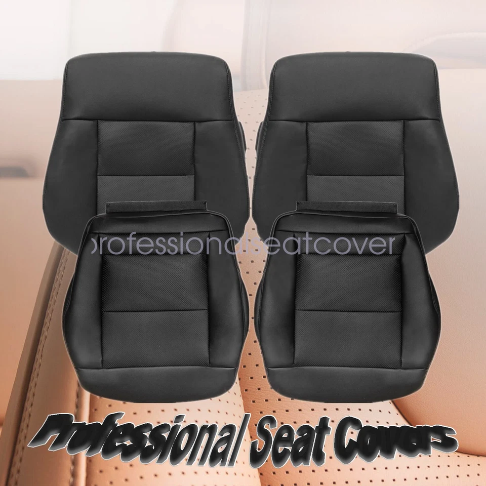 For 2010-2016 Mercedes-Benz E300 E350 Front Both Side Leather Seat Cover Black - Image 1 of 1