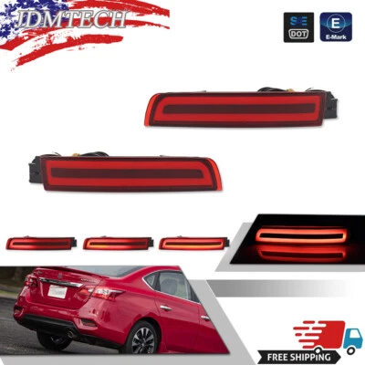 2 красных светодиодных отражателя стоп-сигнала на задний бампер для Nissan Infiniti FX35 FX37 FX50 - Изображение 1 из 4