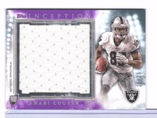 * AMARI COOPER * 2015 TOPPS INCEPTION ROOKIE JUMBO RELICS PURPLE JERSEY RC # 75