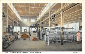 H17/ Salem Oregon Postcard c1920s Interior Miles Linen Company Factory - Picture 1 of 4